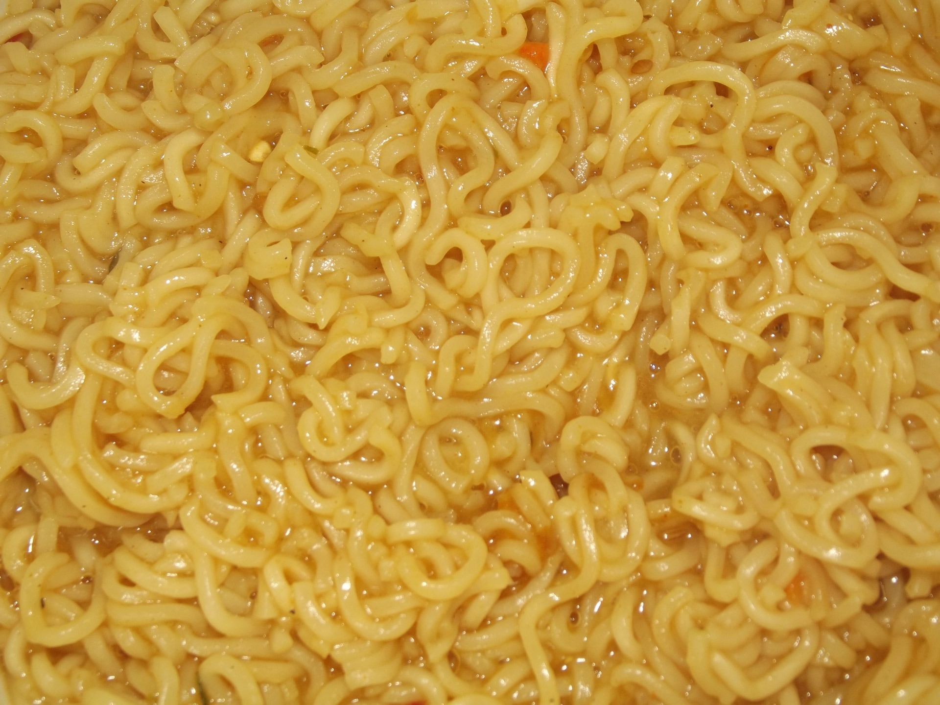 yellow noodle soup