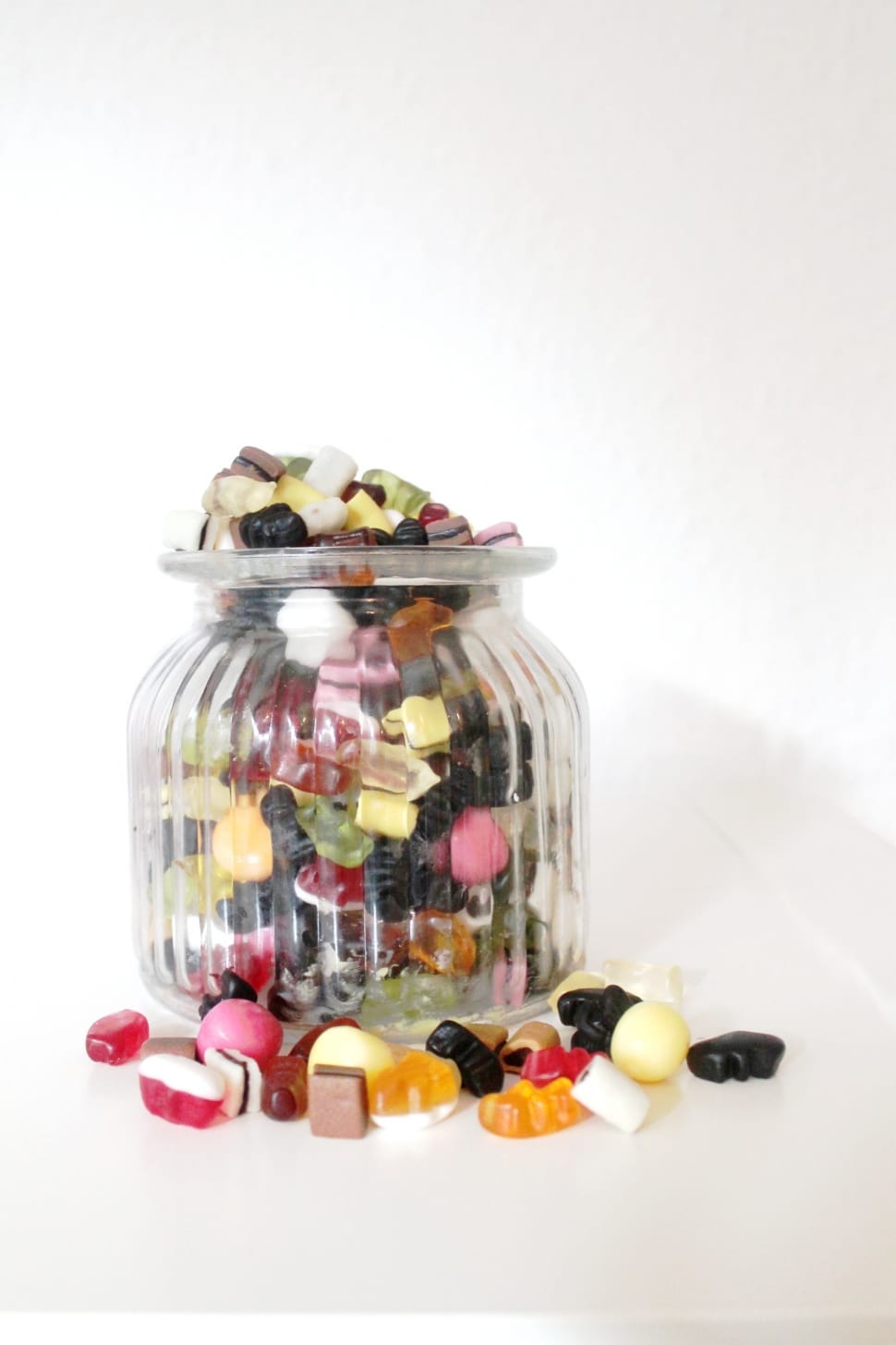 candies in clear glass jar preview