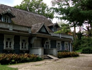 white blue and brown wooden house thumbnail