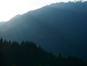 sun rays coming from mountain during day time thumbnail