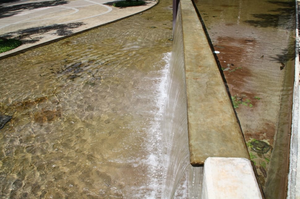 beige concrete fountain preview
