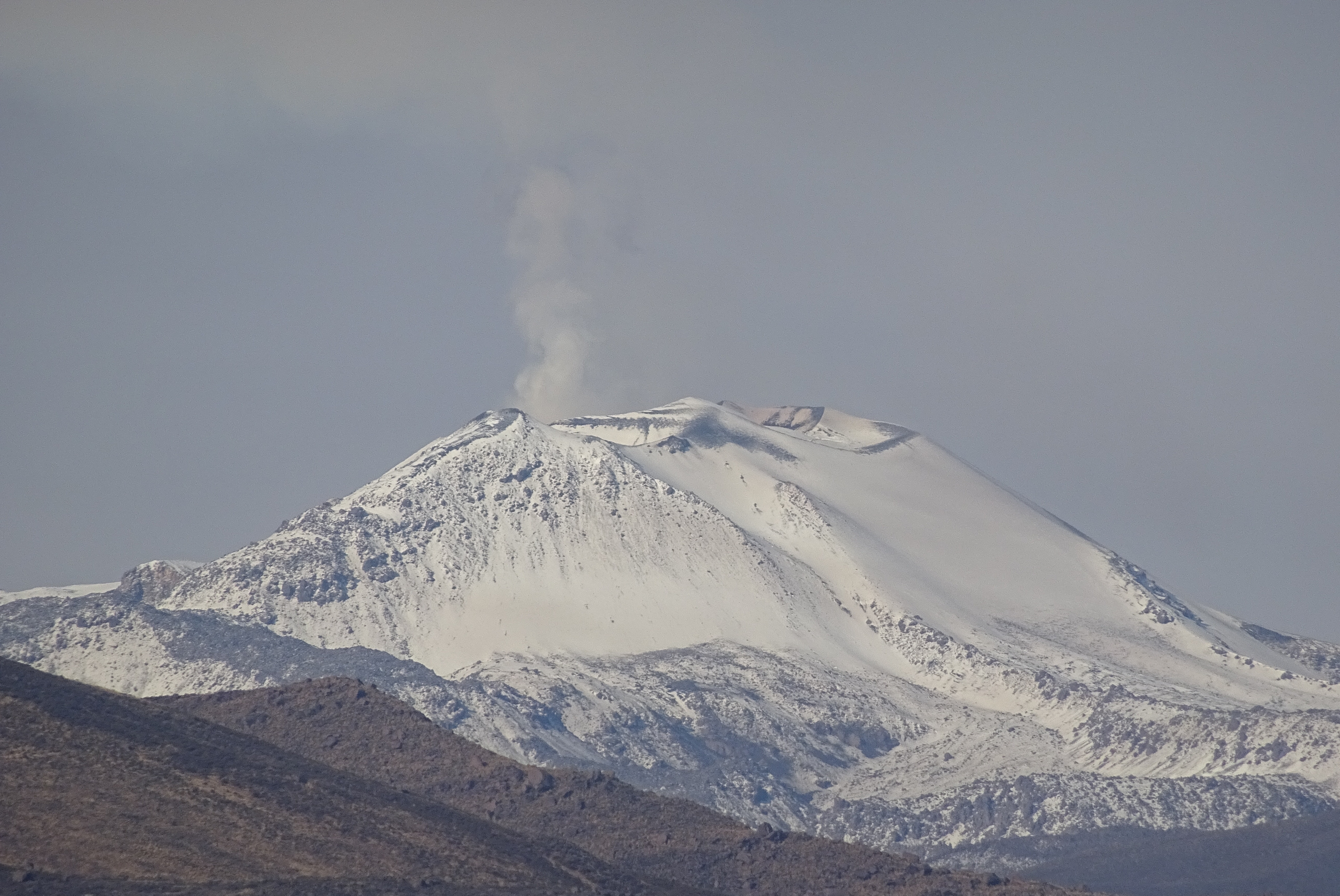 snow covered volcano
