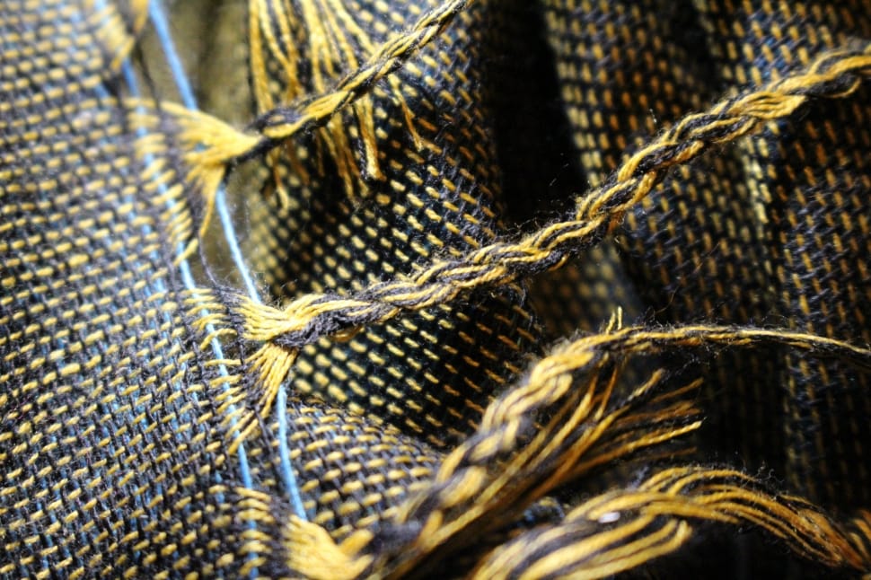 yellow and black knitted textile preview