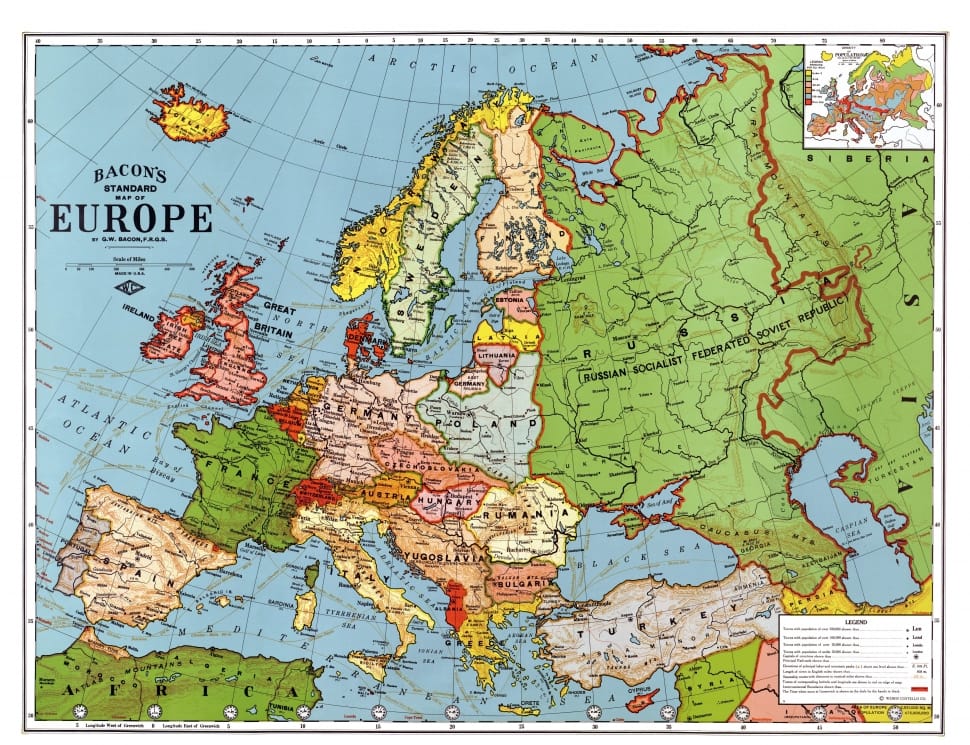 bacon's europe map preview