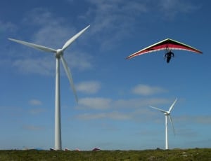 two windmills and red glider thumbnail