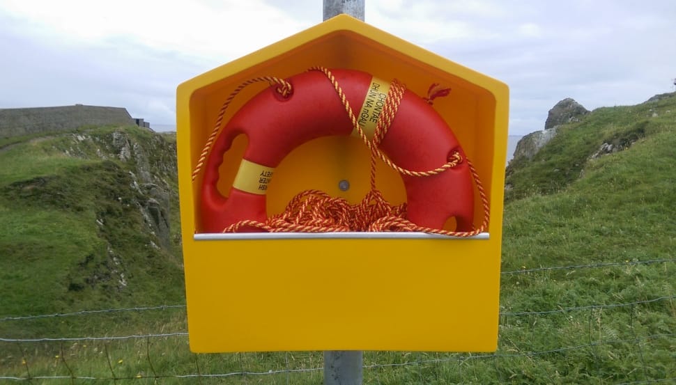 red and yellow lifebuoy preview