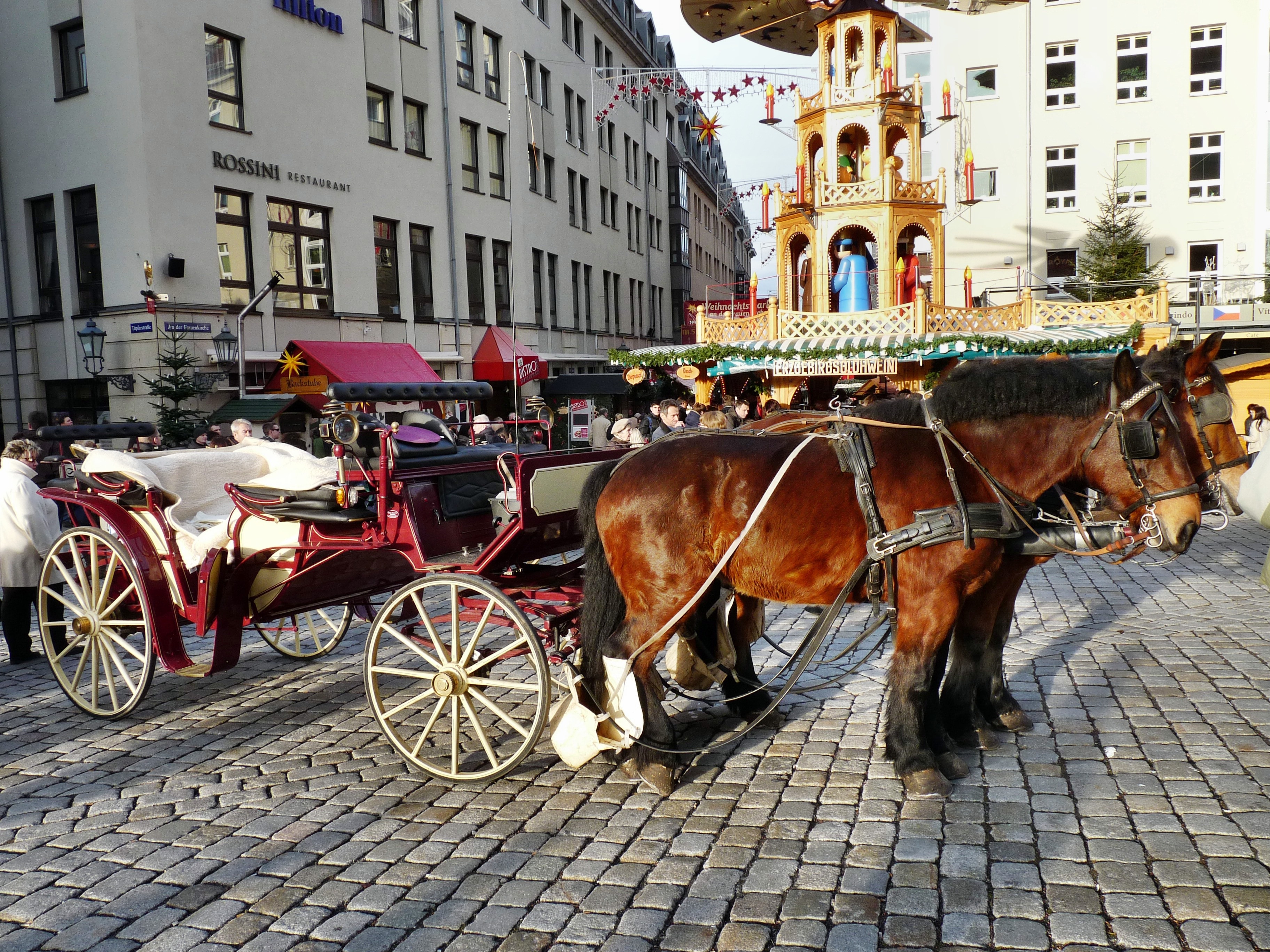 red horse carriages