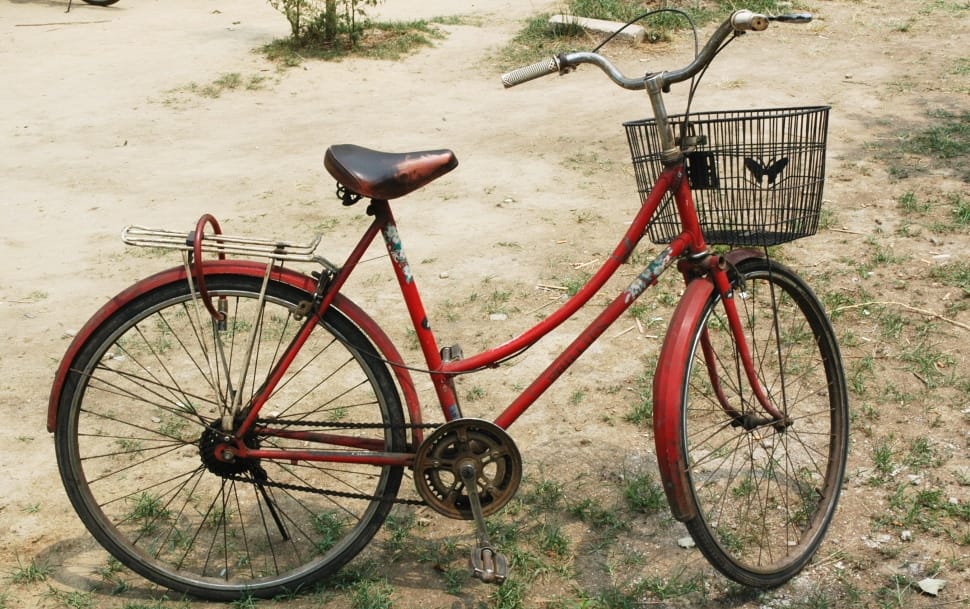 red cruiser bicycle preview