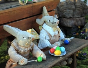 two bunny plush toys thumbnail