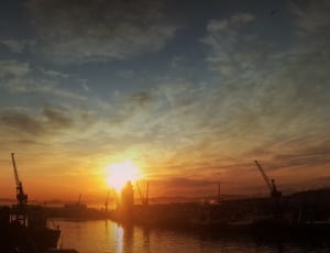 clear blue sky and sunset thumbnail