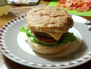 burger with cheese and lettuce thumbnail