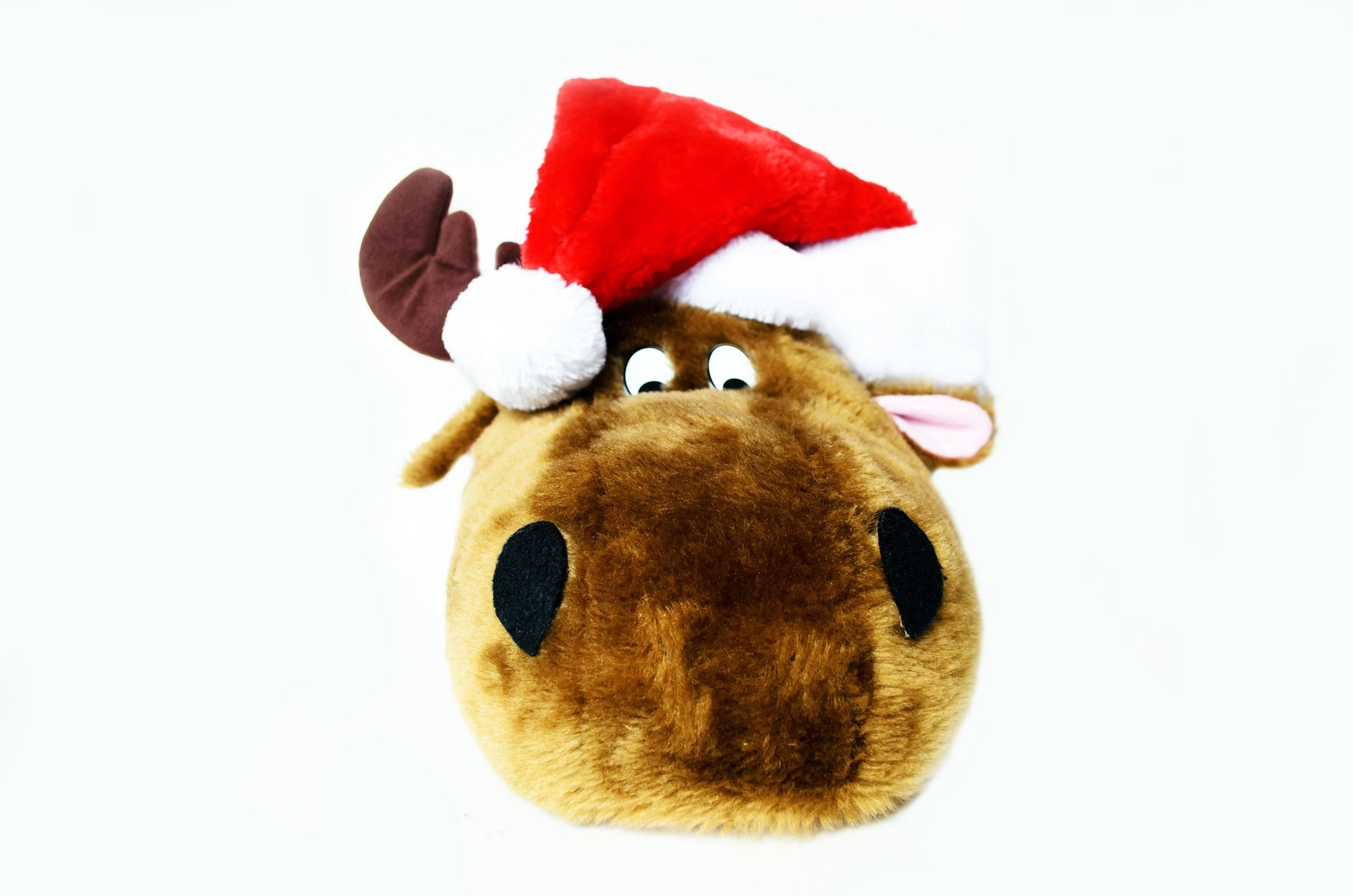 brown deer head plush toy