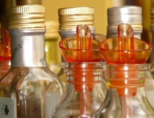 5 clear glass bottles thumbnail