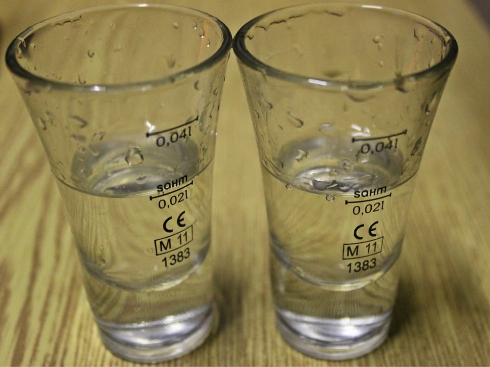 2 clear shot glasses preview
