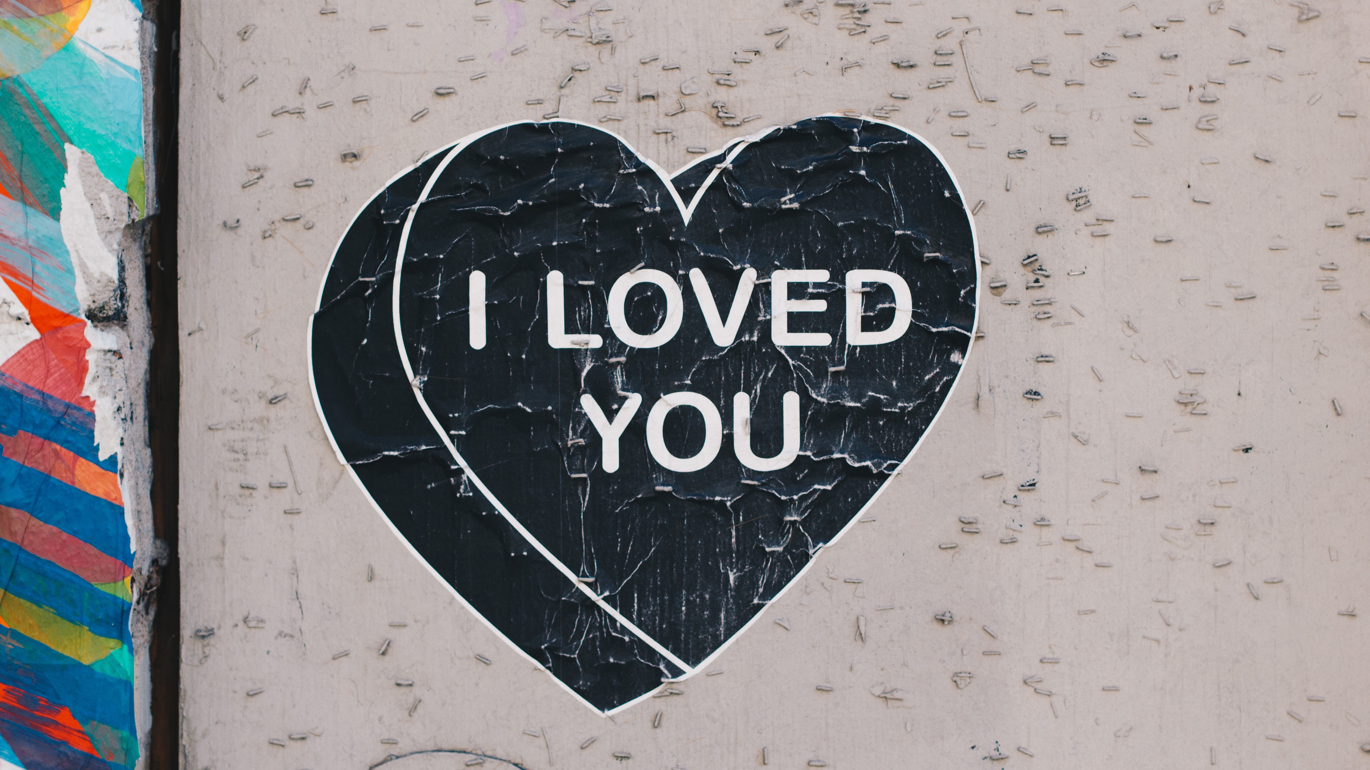 heart illustration with i loved you text