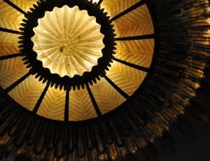 black and brown round ceiling light thumbnail