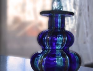 blue and teil glass bottle thumbnail