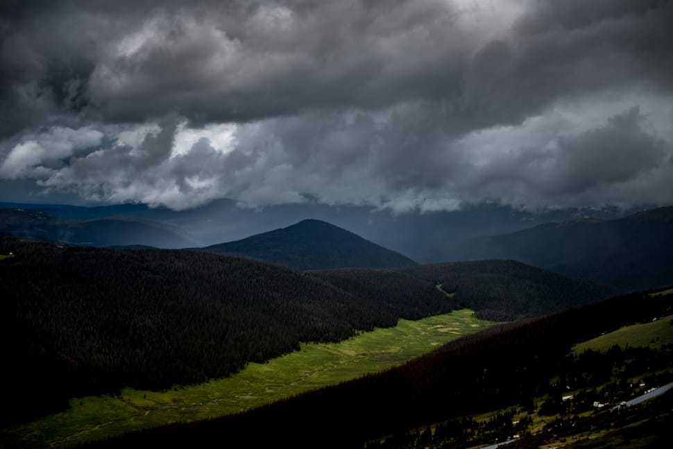 landscape photo of mountains with cloudy weather preview