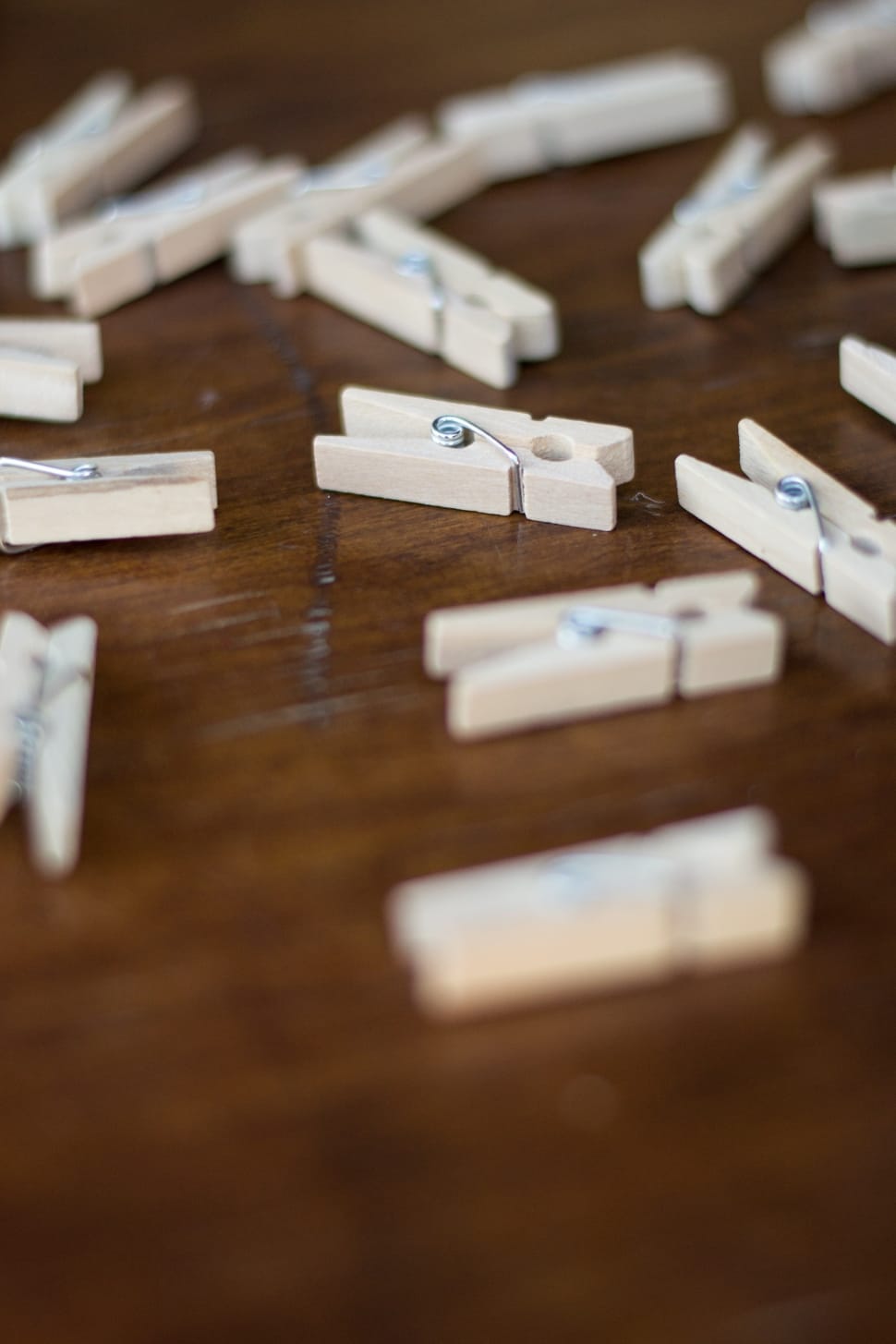 white wooden cloth clips preview