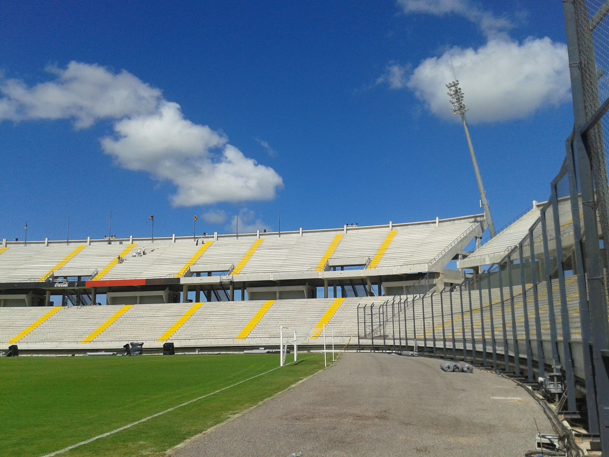 white yellow and green grass stadium