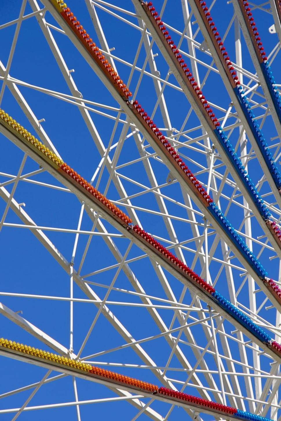 white yellow orange blue and red ferris wheel preview