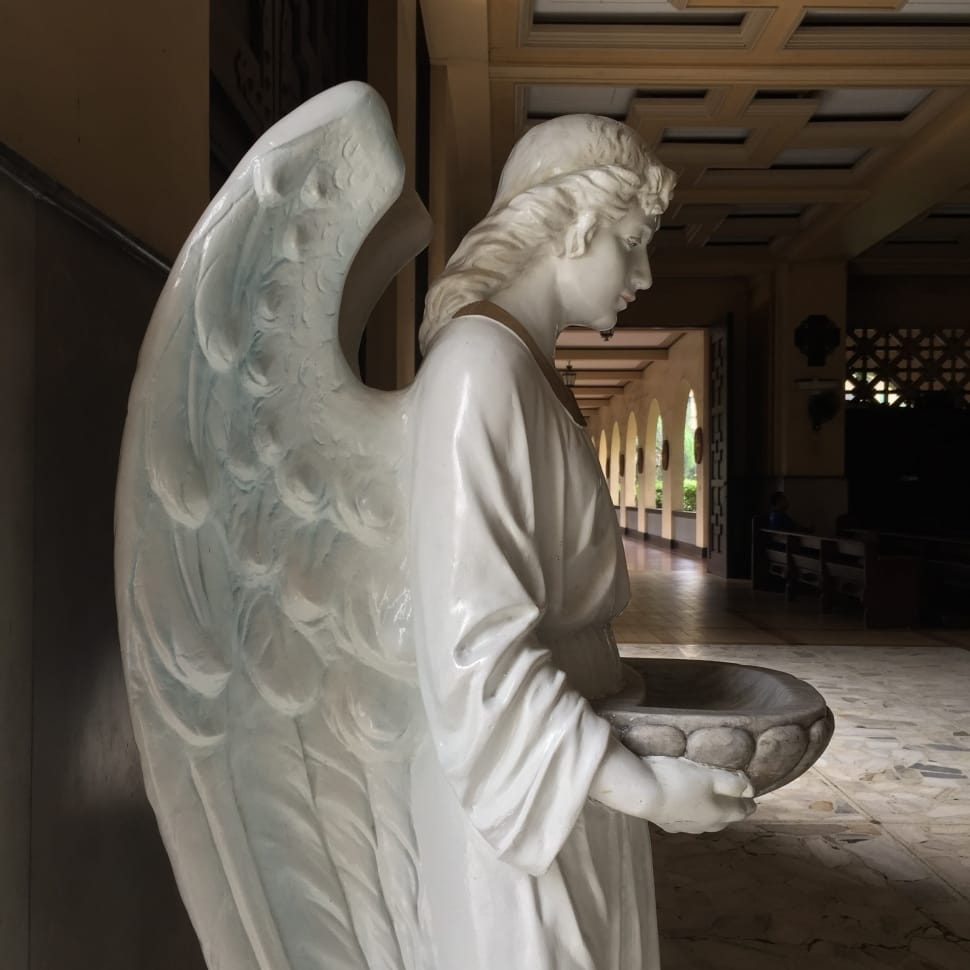 white ceramic angel decor preview