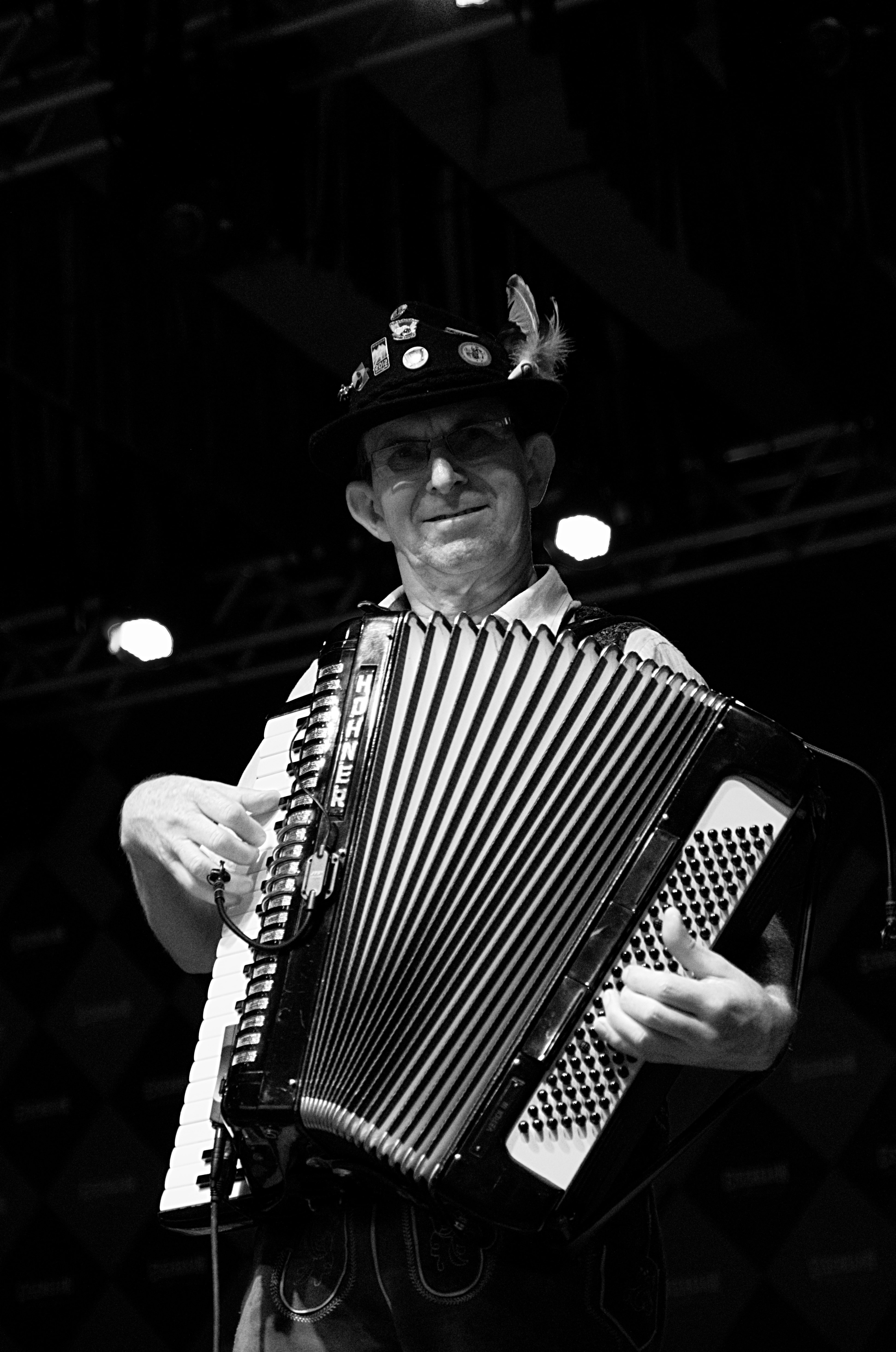 black and white accordion