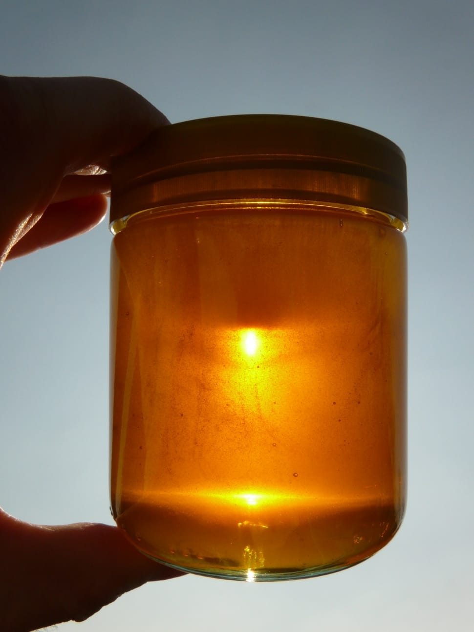 amber glass container with lod preview