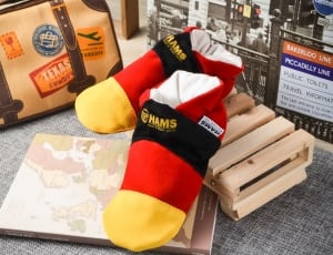 hams black red and yellow shoes thumbnail