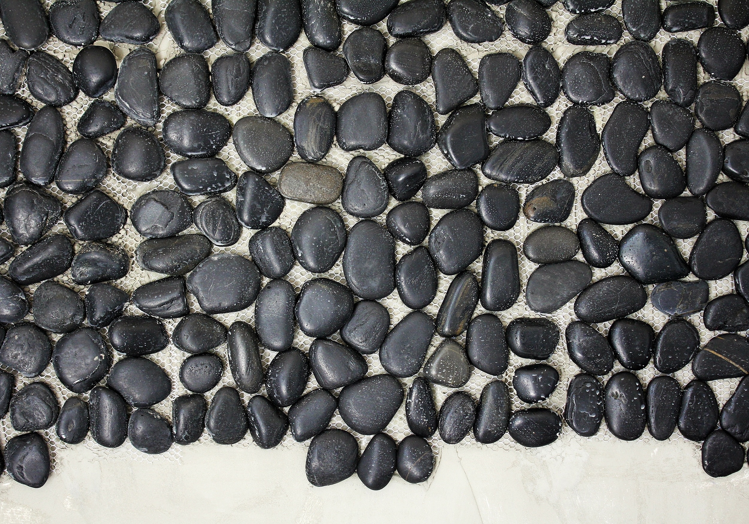 black pebbles