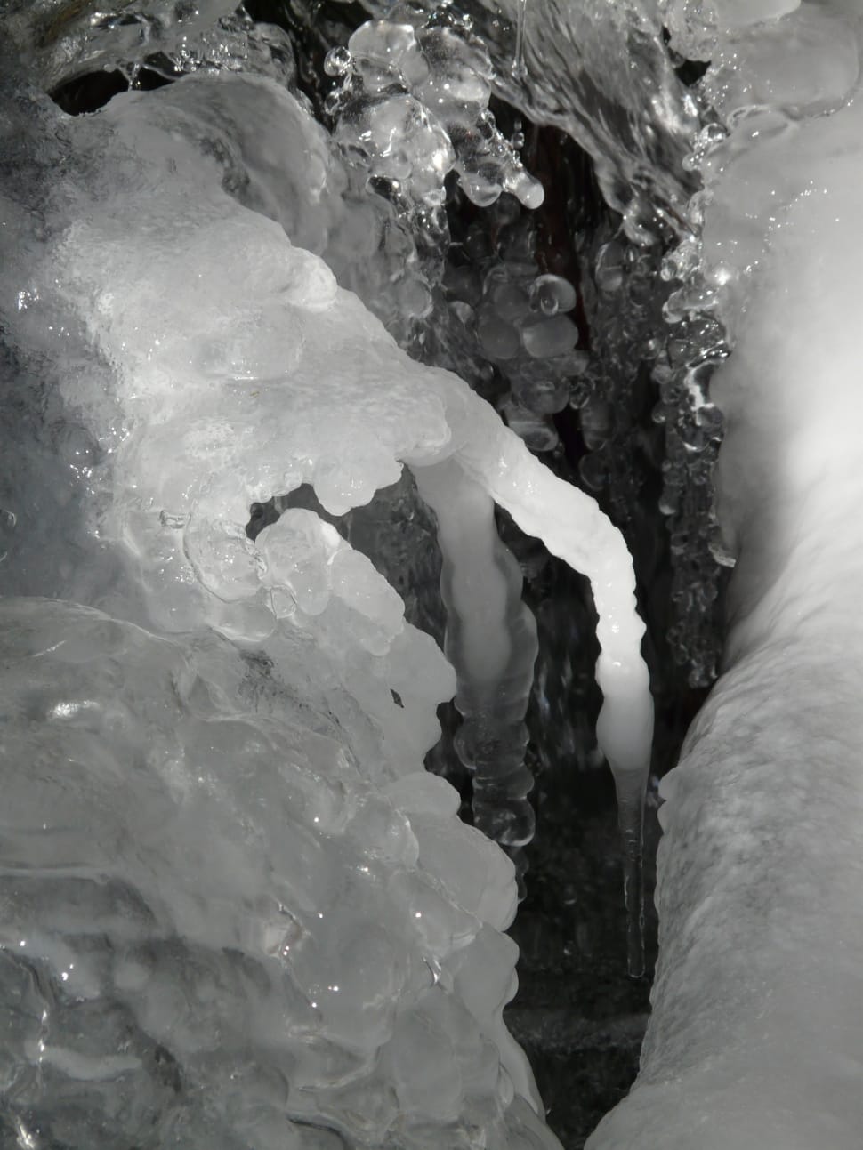gray scale photo of ice preview