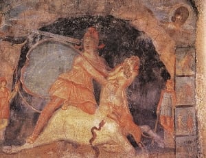 man holding horse ancient art thumbnail
