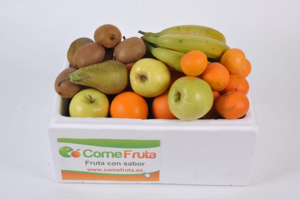 assorted fruits in white container preview