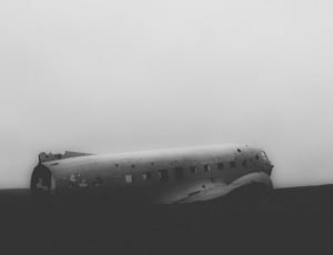 gray scale photo of plane thumbnail