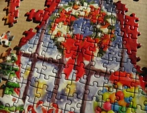 red blue and green jigsaw puzzle thumbnail