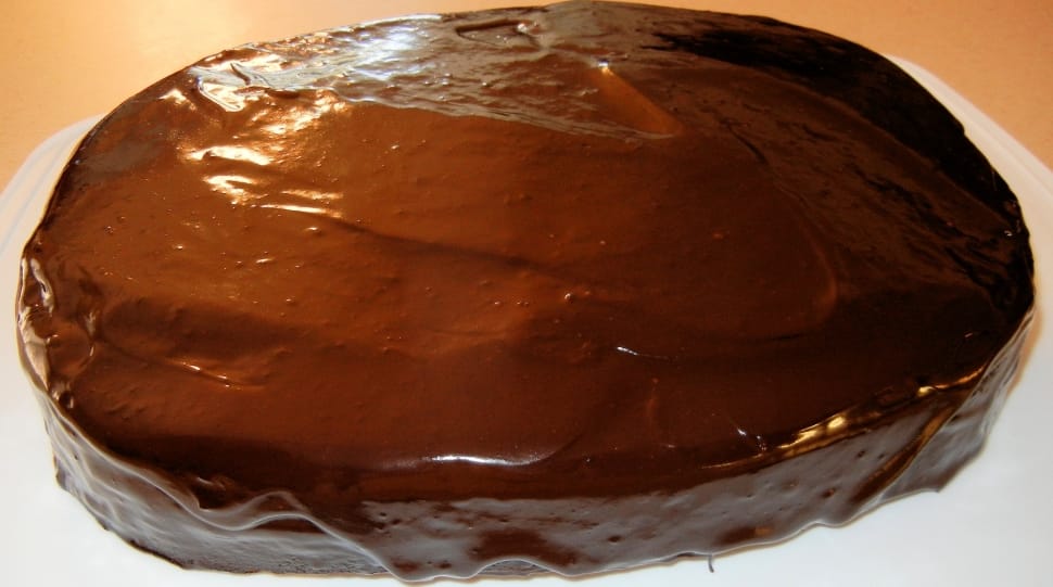 Image of Oval chocolate cake