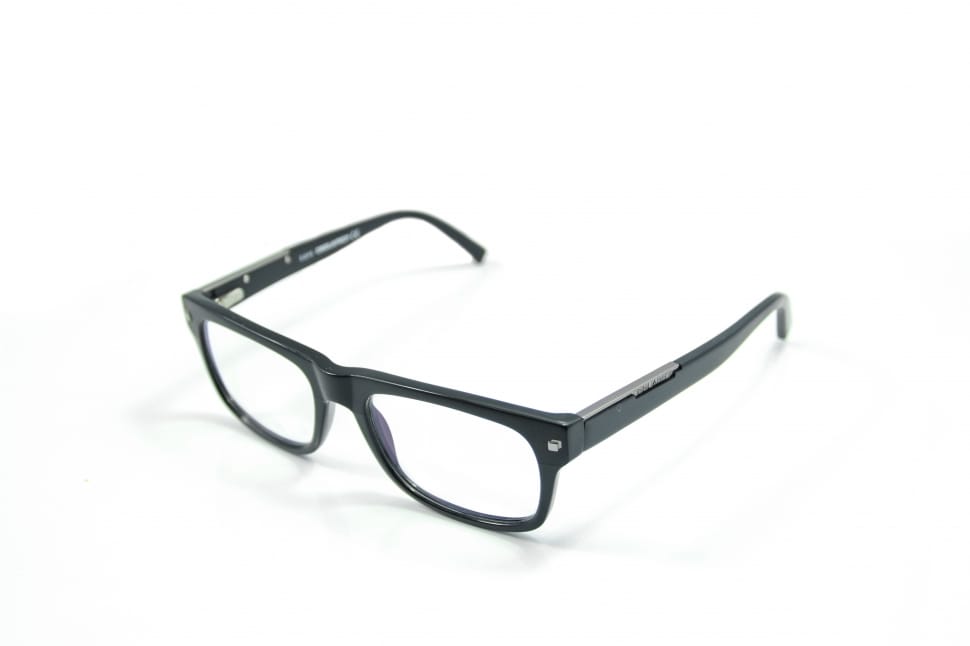 black framed eyeglasses preview