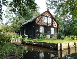 black and brown wooden house thumbnail