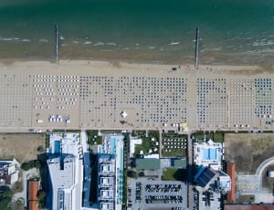 aerial photography of seashore thumbnail
