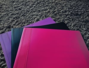 3 purple pink and black plastic covers thumbnail
