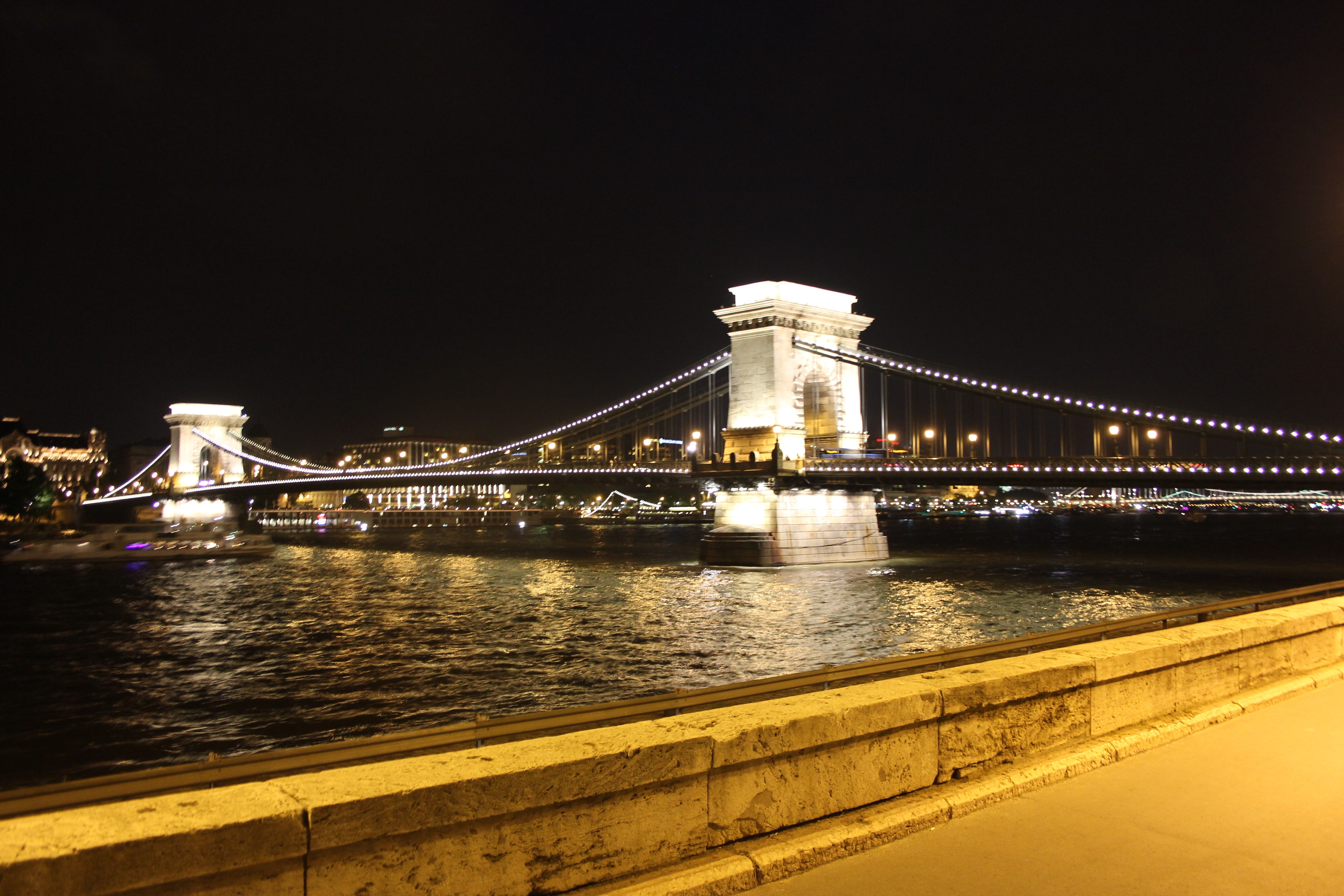 Budapest, Bridge, Hungary, Building, bridge - man made structure, suspension bridge