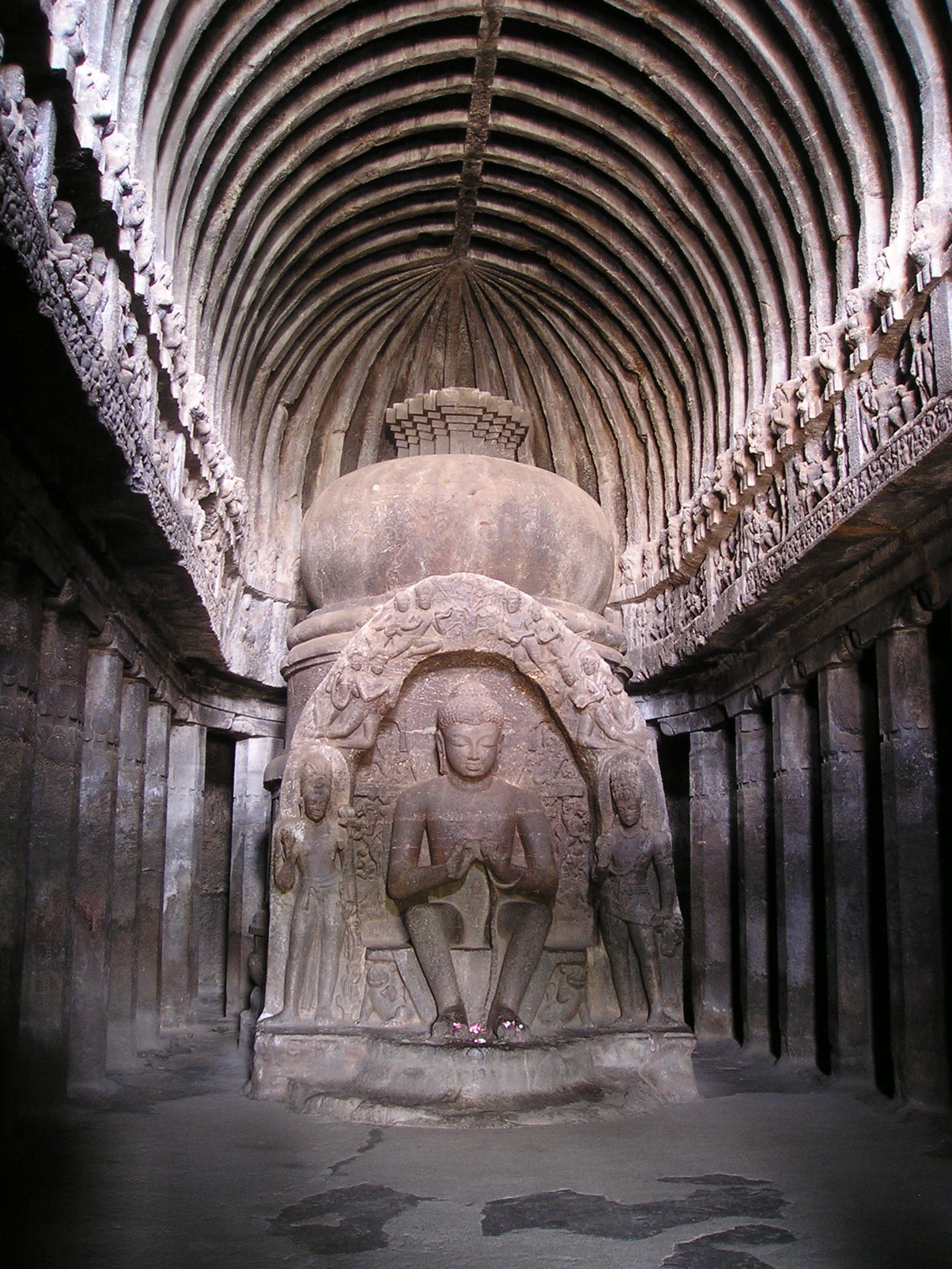 gray hindu temple