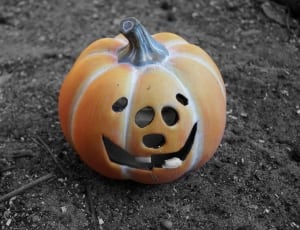 jack o lantern pumpkin ceramic figurine thumbnail