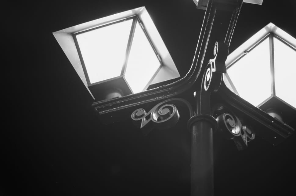 black and white lamp post preview