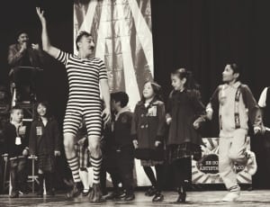 men's black and white stripe jumpsuit thumbnail