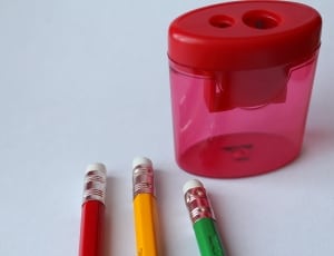 red plastic pencil sharpener thumbnail