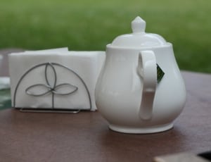 white ceramic teapot m thumbnail