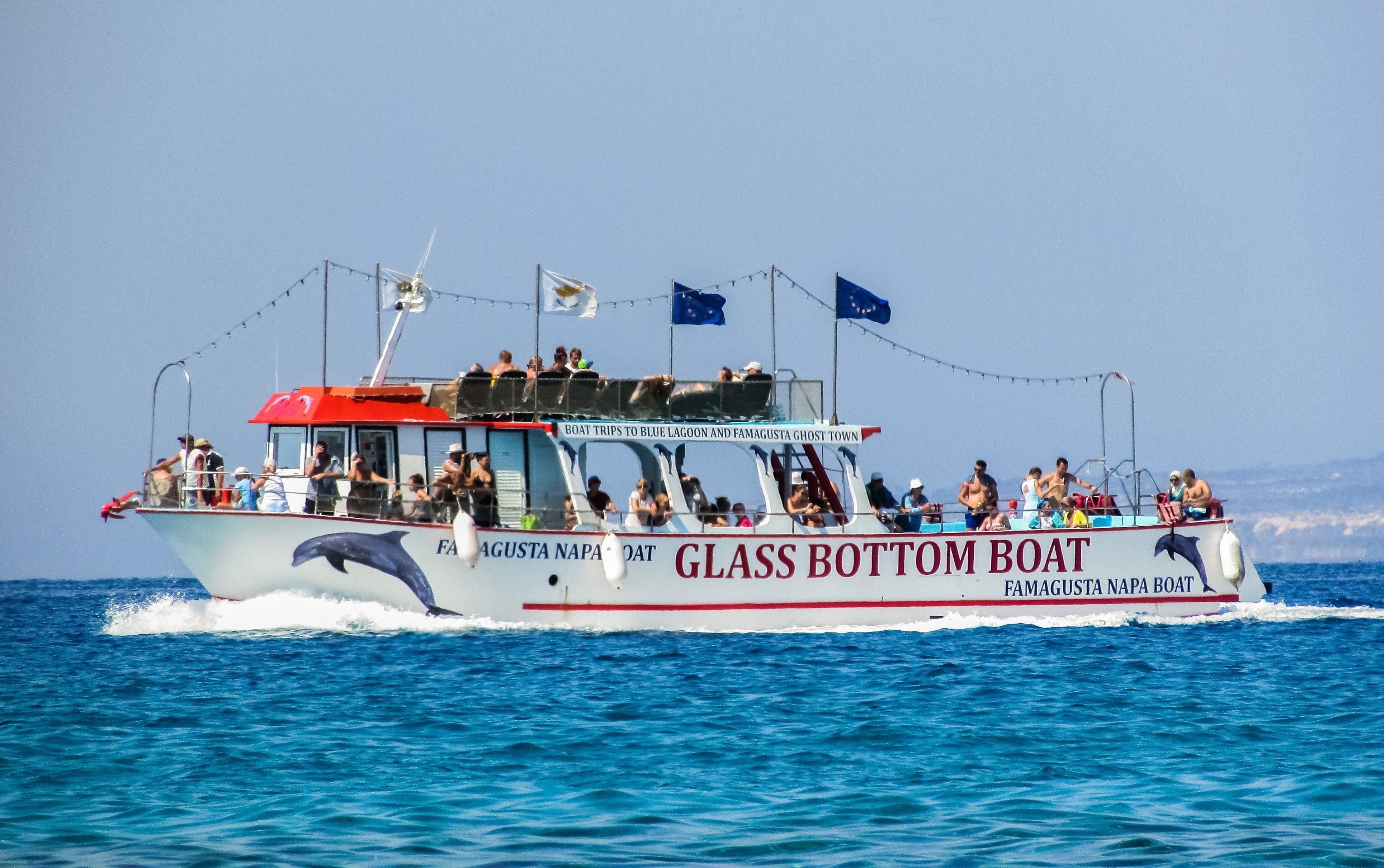 white glass bottom boat