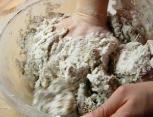 white mixing flour thumbnail