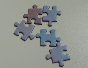 purple and grey 5 piece jigsaw puzzle thumbnail
